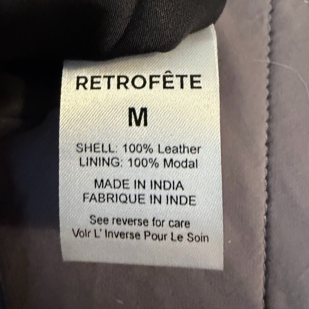 RETROFETE ROXY Leather Mini dress NEW MED Black (WOM0026) - Picture 6 of 7